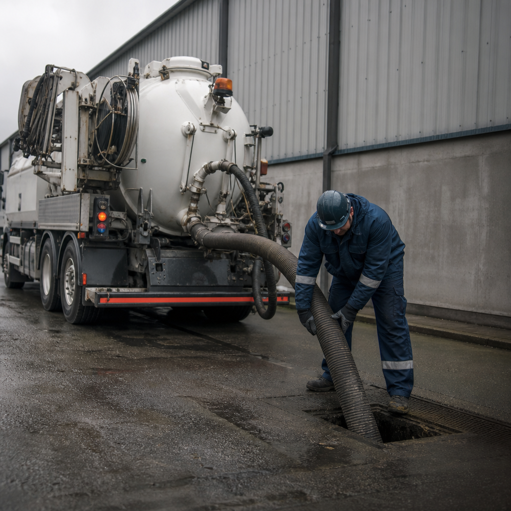 Camion hydrocureur pour curage industriel