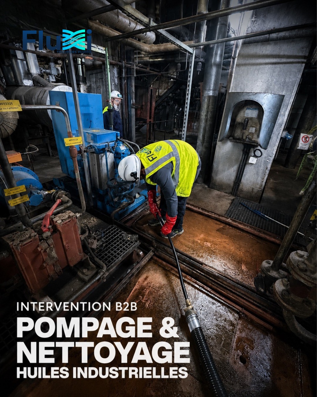 Pompage et nettoyage d’huiles industrielles : une intervention essentielle pour la sécurité des sites professionnels